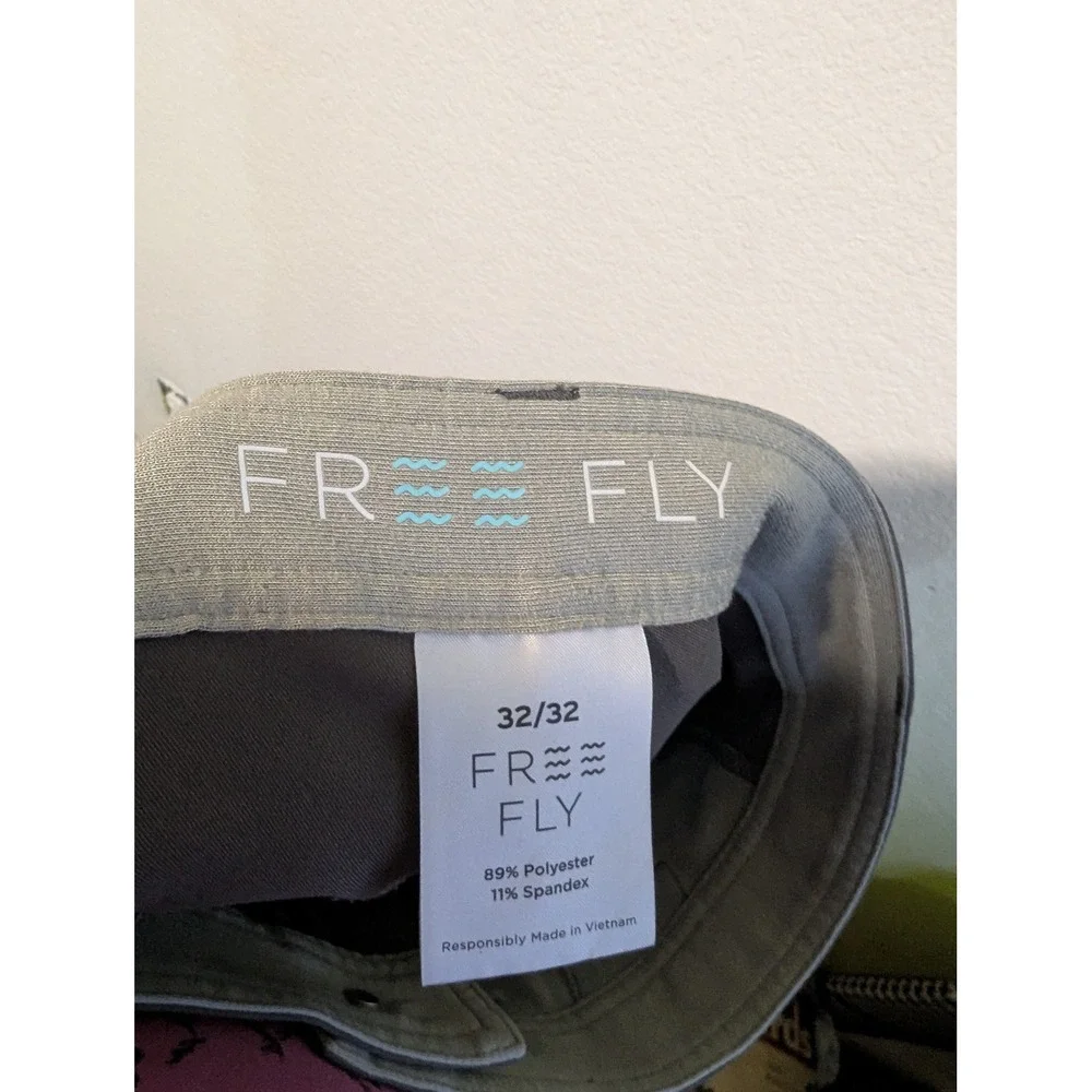 Free Fly Men Nomad Pants 32x32 Dark Olive Green Stretch Performance Trousers